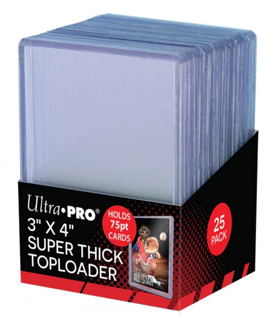 ULTRA PRO 3" X 4" SUPER THICK Toploader 75pt (25-ne pakk)